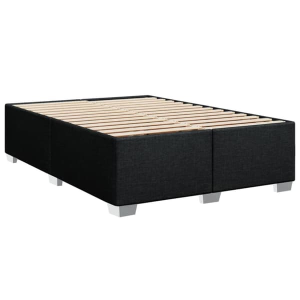 kontinentalseng med madras 140x190 cm stof sort