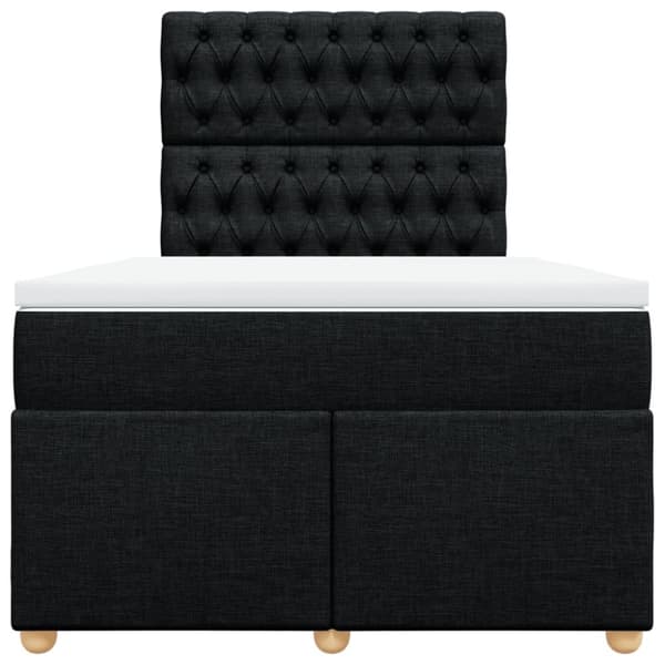 kontinentalseng med madras 120x190 cm stof sort