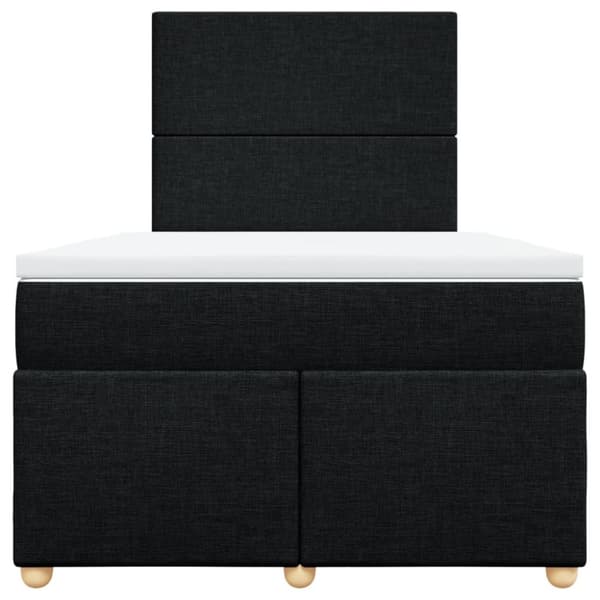 Ramsäng med madrass svart 120x190 cm tyg