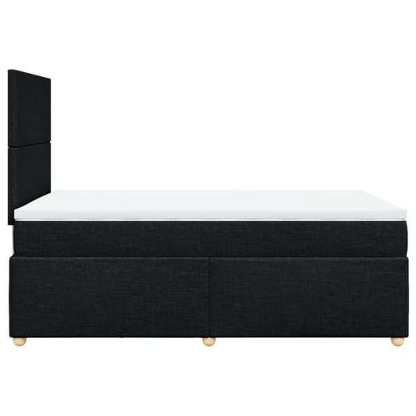 Ramsäng med madrass svart 120x190 cm tyg