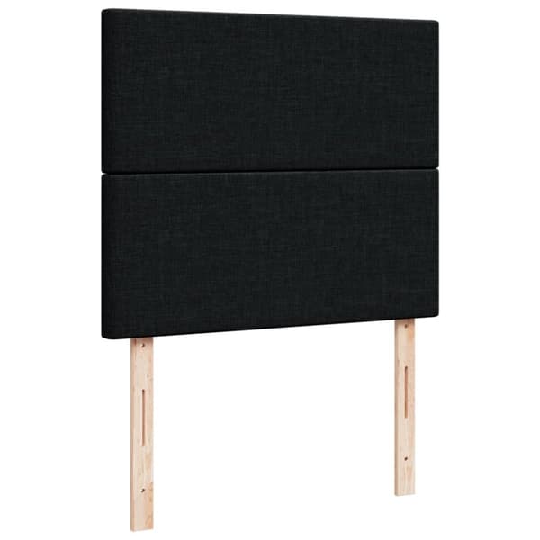Ramsäng med madrass svart 120x190 cm tyg