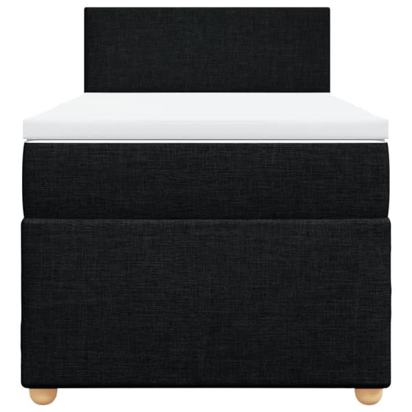kontinentalseng med madras 80x200 cm stof sort