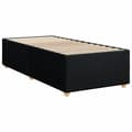 Miniatyrbillede 7 af 10: kontinentalseng med madras 80x200 cm stof sort