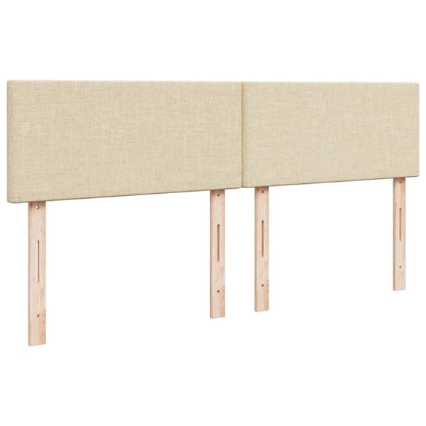 kontinentalseng med madras 180x200 cm stof cremefarvet