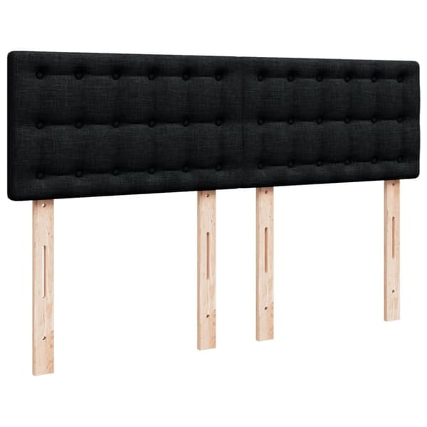 kontinentalseng med madras 160x200 cm stof sort