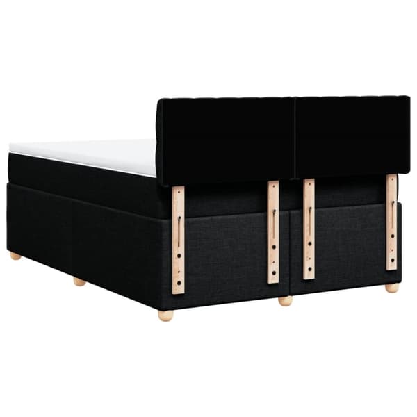 kontinentalseng med madras 140x190 cm stof sort