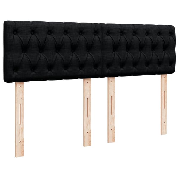 kontinentalseng med madras 140x190 cm stof sort