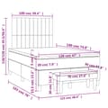 Miniatyrbillede 10 af 10: kontinentalseng med madras 120x190 cm velour sort