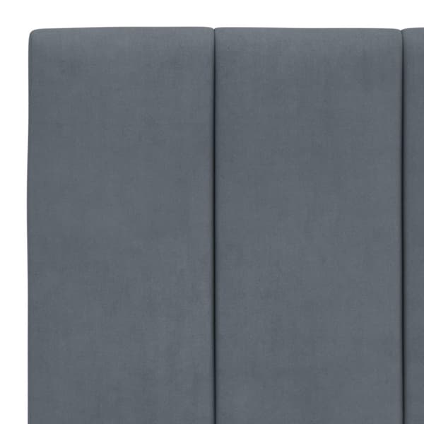 Säng med madrass mörkgrå 100x200 cm sammet