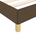 Miniatyrbillede 7 af 9: sengeramme med sengegavl 100x200 cm stof mørkebrun