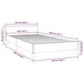 Miniatyrbillede 9 af 9: sengeramme med sengegavl 100x200 cm stof mørkebrun