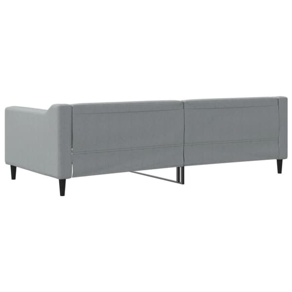 daybed 90x200 cm stof lysegrå