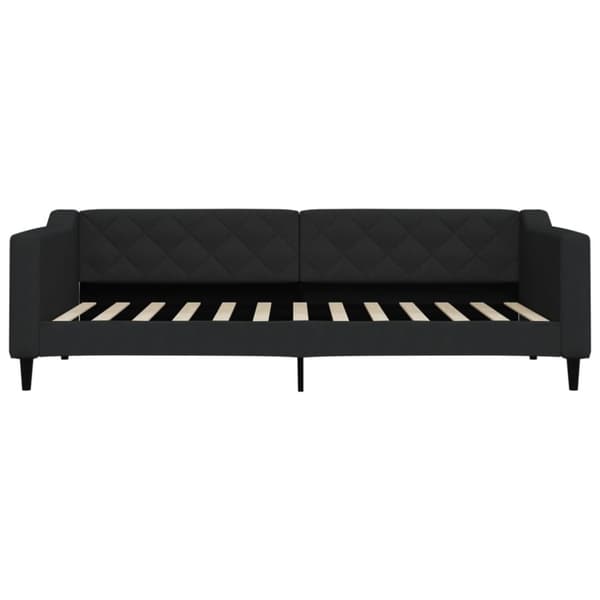 daybed med madras 90x200 cm stof sort