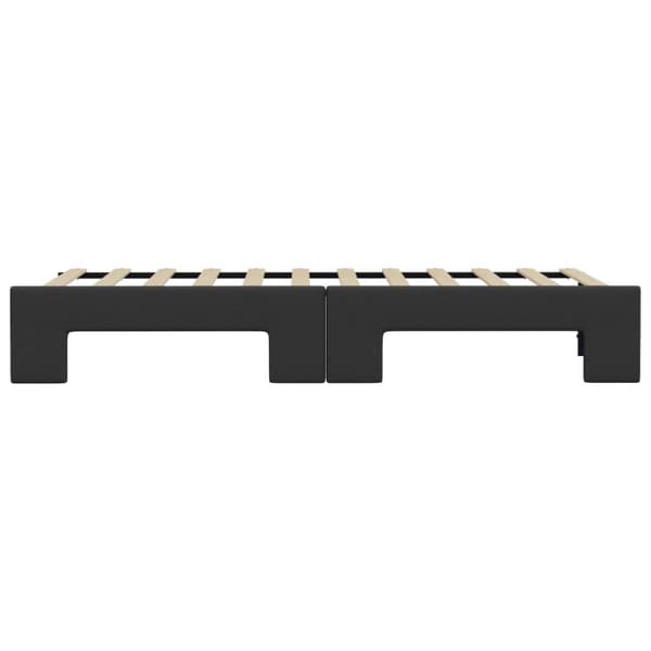 Dagbädd utdragbar svart 90x200 cm konstläder