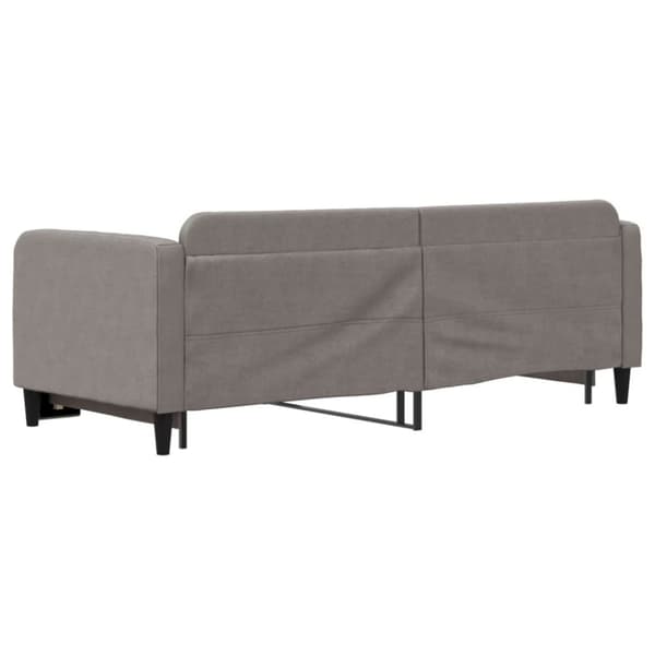 daybed med udtræk 80x200 cm stof gråbrun