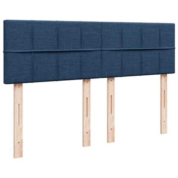 kontinentalseng med madras 140x190 cm stof blå