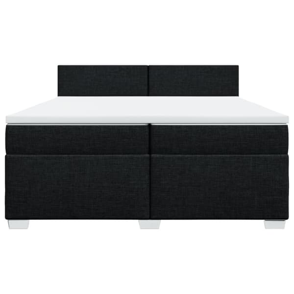 Ramsäng med madrass svart 200x200 cm tyg