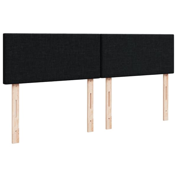 Ramsäng med madrass svart 200x200 cm tyg