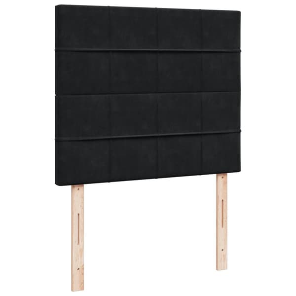 kontinentalseng 120x200 cm fløjl sort