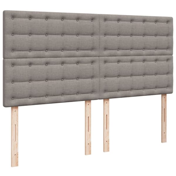 Mannermainen sänky patjalla, taupe, kangas, 180x200 cm