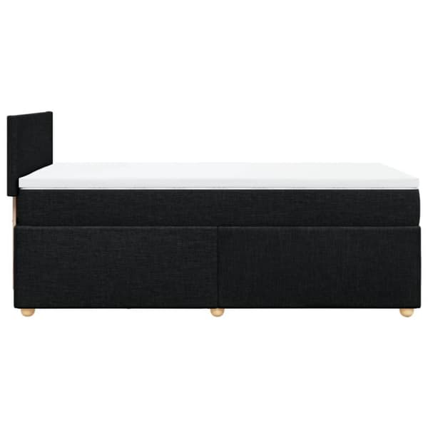 kontinentalseng med madras 90x190 cm stof sort