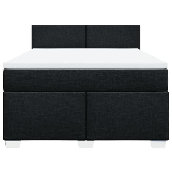 kontinentalseng med madras 140x200 cm stof sort