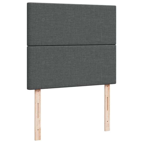 kontinentalseng med madras 120x190 cm stof mørkegrå