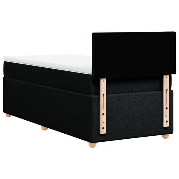 kontinentalseng med madras 90x200 cm stof sort