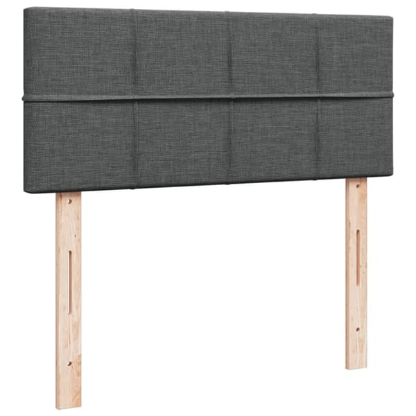 kontinentalseng med madras 120x200 cm stof mørkegrå