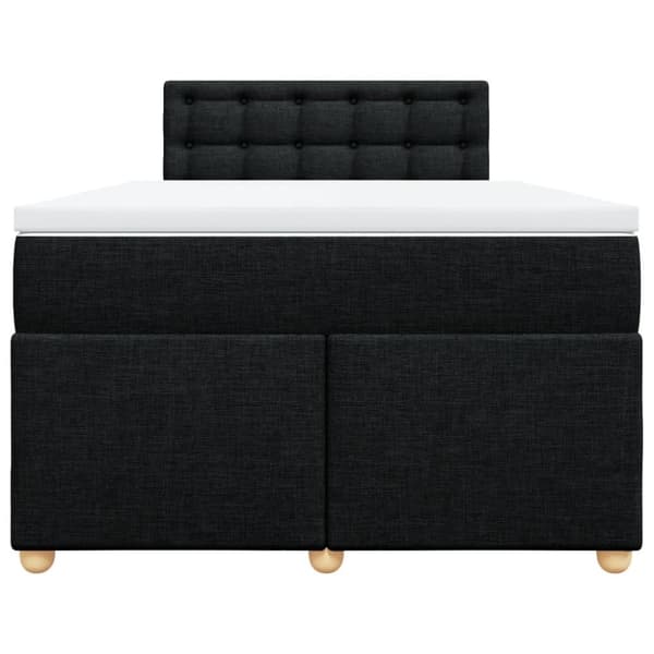kontinentalseng med madras 120x200 cm stof sort