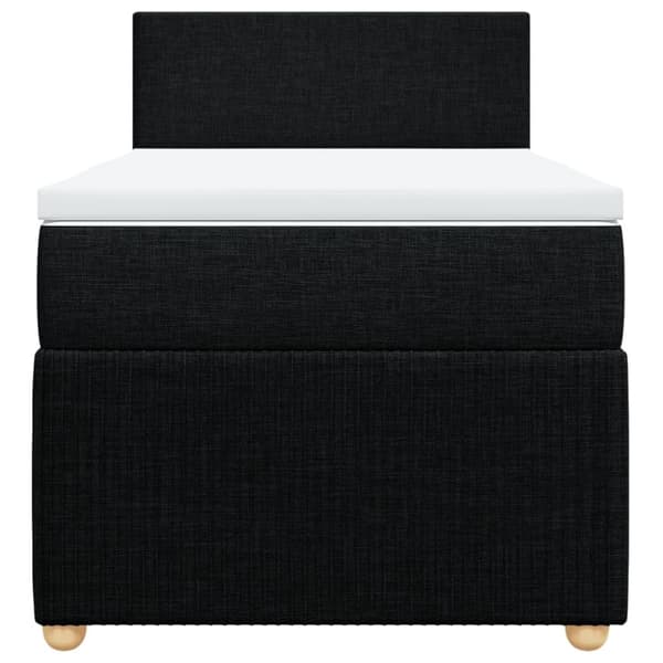 kontinentalseng med madras 80x200 cm stof sort