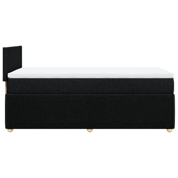 kontinentalseng med madras 80x200 cm stof sort