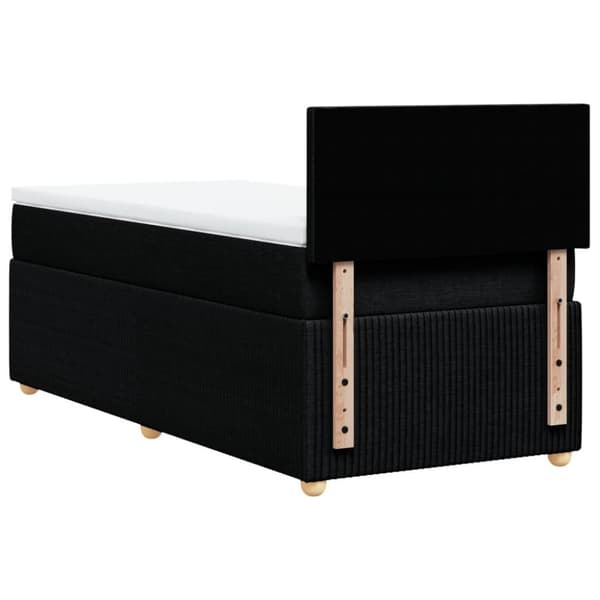 kontinentalseng med madras 80x200 cm stof sort