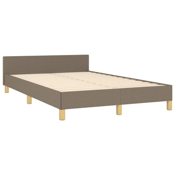 sengeramme med sengegavl 120x200 cm stof gråbrun