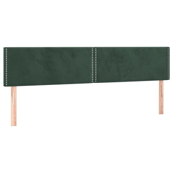 kontinentalseng med madras 160x200 cm fløjl mørkegrøn
