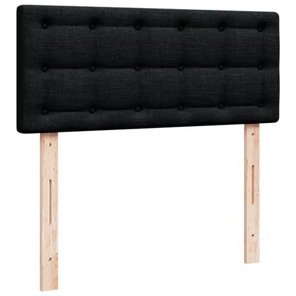 kontinentalseng med madras 120x190 cm stof sort