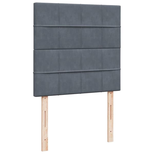 kontinentalseng med madras 90x190 cm fløjl mørkegrå
