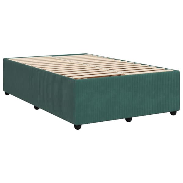 kontinentalseng med madras 120x190 cm velour mørkegrøn