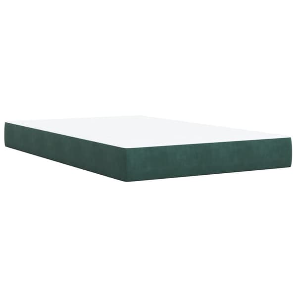 kontinentalseng med madras 120x190 cm velour mørkegrøn