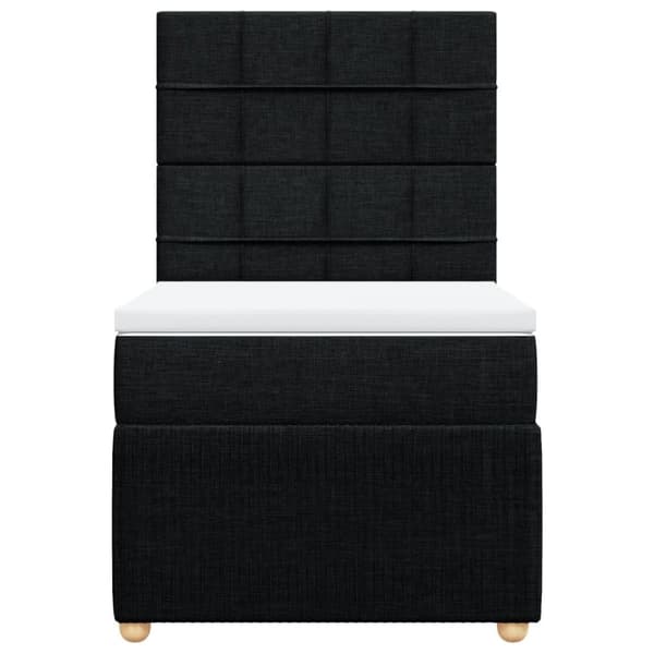 kontinentalseng med madras 90x190 cm stof sort