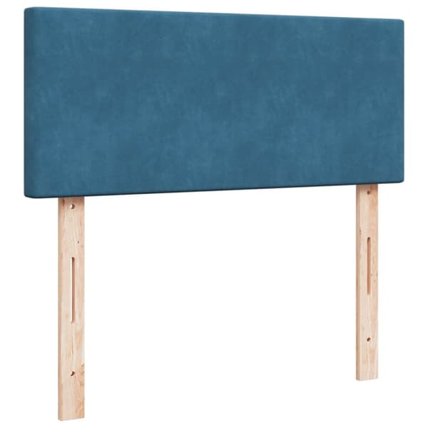 kontinentalseng med madras 120x190 cm velour mørkeblå