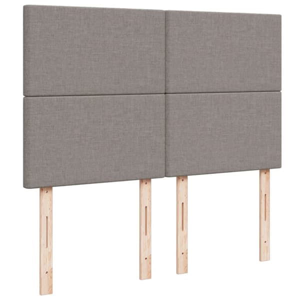 Mannermainen sänky patjalla, taupe, kangas, 140x190 cm