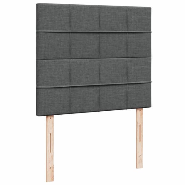 Ramsäng med madrass mörkgrå 120x190 cm tyg