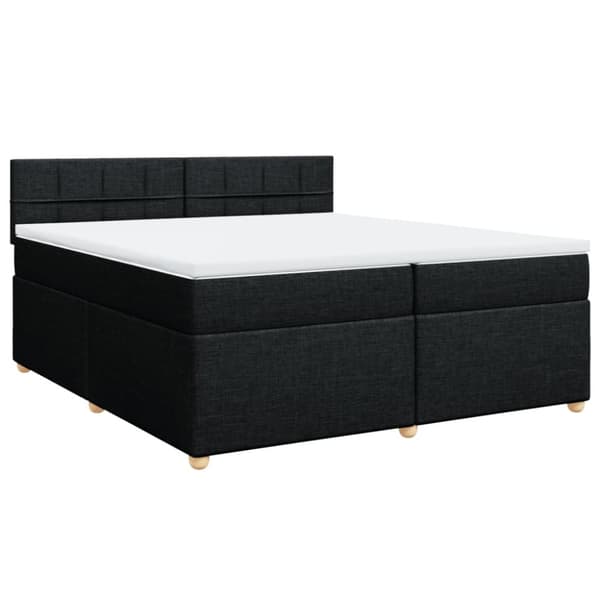 kontinentalseng med madras 200x200 cm stof sort