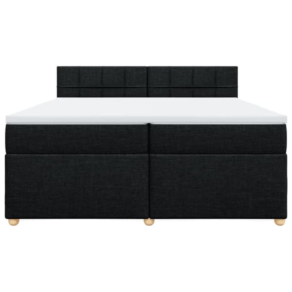 kontinentalseng med madras 200x200 cm stof sort