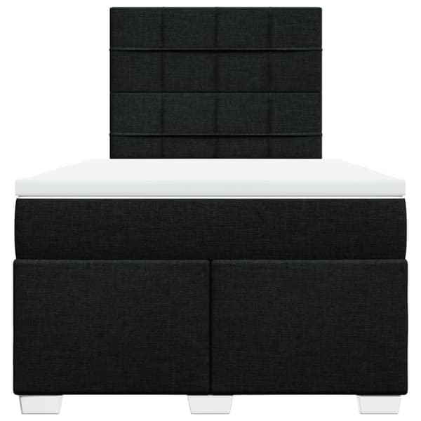 Ramsäng med madrass svart 120x190 cm tyg