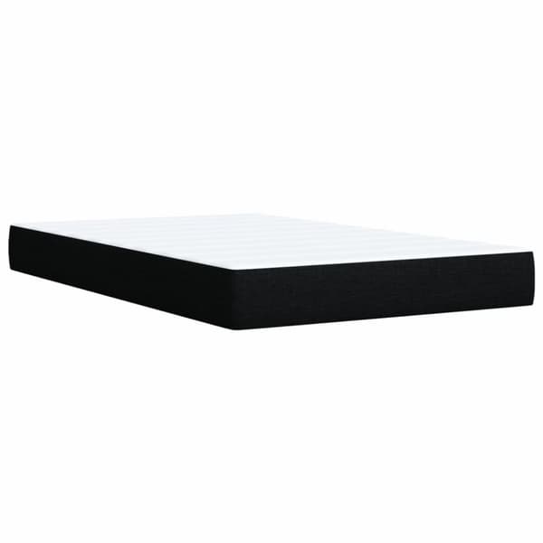 Ramsäng med madrass svart 120x190 cm tyg