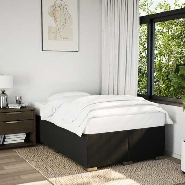 kontinentalseng med madras 120x190 cm stof sort