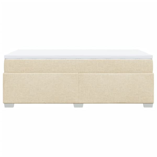 kontinentalseng med madras 90x200 cm stof cremefarvet