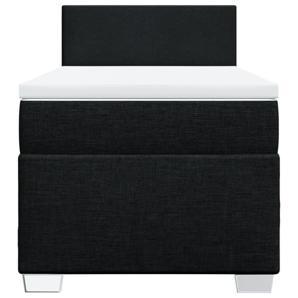 kontinentalseng med madras 90x190 cm stof sort
